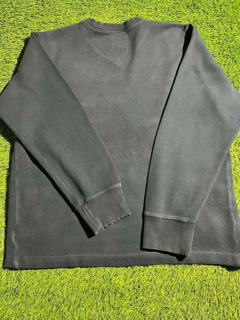 Old Navy V-Neck Sweater Size Large Black Ribbed Knit Pullover
